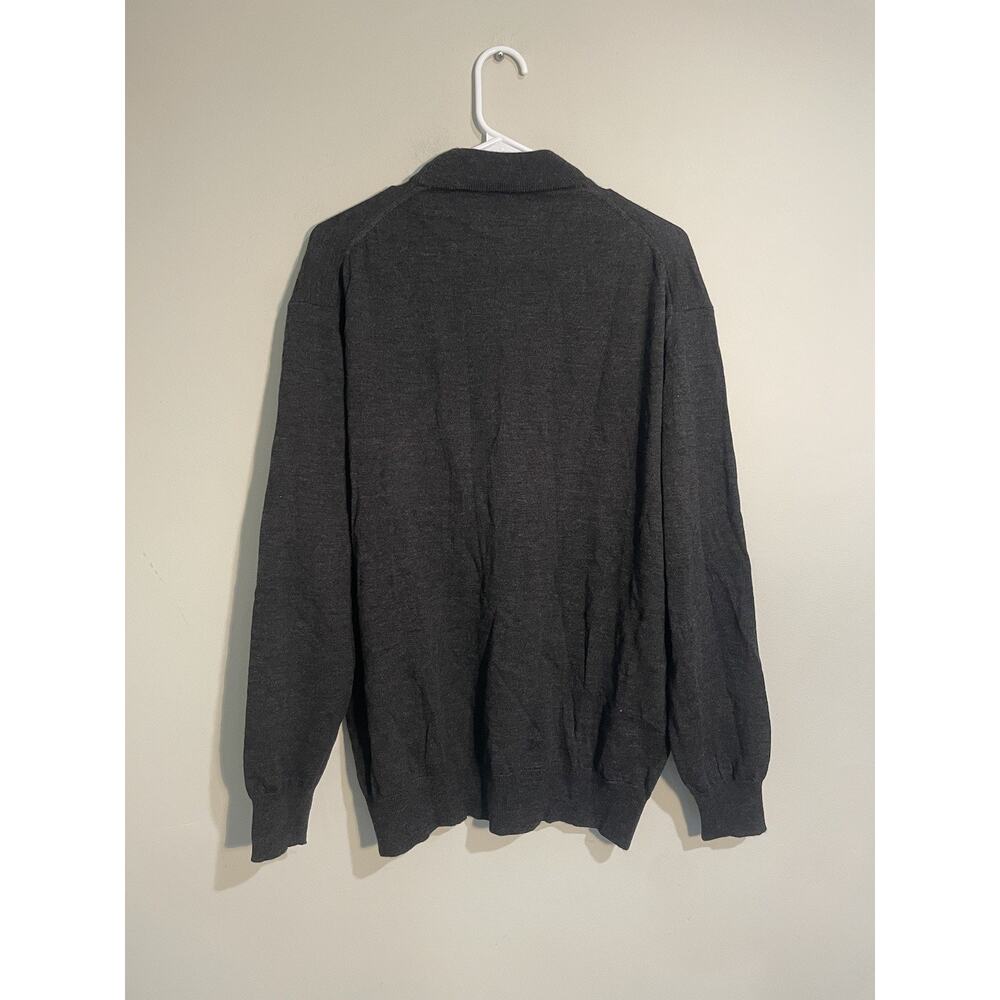 Giorgiolini Made in Italy Gray Crew Neck Sweater XXL Italian Knitwear - Picture 4 of 6